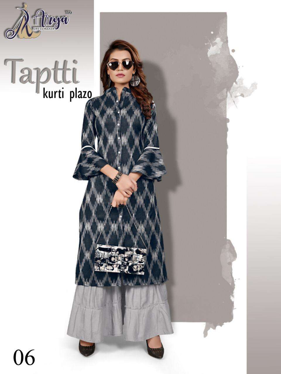 TAPTTI BY AARYA 01 TO 07 SERIES STYLISH FANCY BEAUTIFUL COLORFUL CASUAL WEAR & ETHNIC WEAR SLUB COTTON DIGITAL PRINTED KURTIS WITH BOTTOM AT WHOLESALE PRICE