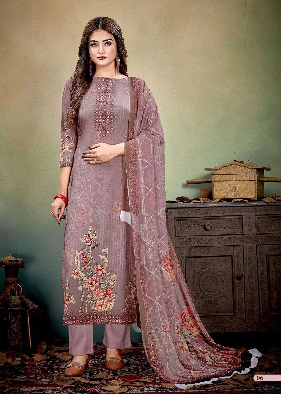 SIMRAN BY RANI 016TO 09 SERIES BEAUTIFUL SUITS STYLISH FANCY COLORFUL PARTY WEAR & OCCASIONAL WEAR HEAVY SILK CREPE DRESSES AT WHOLESALE PRICE