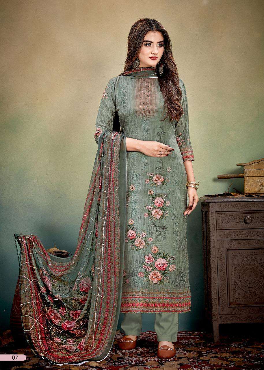 SIMRAN BY RANI 016TO 09 SERIES BEAUTIFUL SUITS STYLISH FANCY COLORFUL PARTY WEAR & OCCASIONAL WEAR HEAVY SILK CREPE DRESSES AT WHOLESALE PRICE