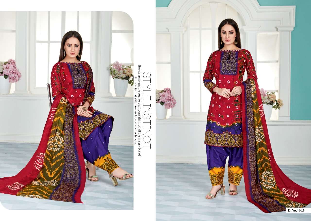 CHUNARIYA GOLD VOL-4 BY KESHAR 4001 TO 4010 SERIES DESIGNER SUITS BEAUTIFUL STYLISH FANCY COLORFUL PARTY WEAR & ETHNIC WEAR COTTON PRINTED DRESSES AT WHOLESALE PRICE