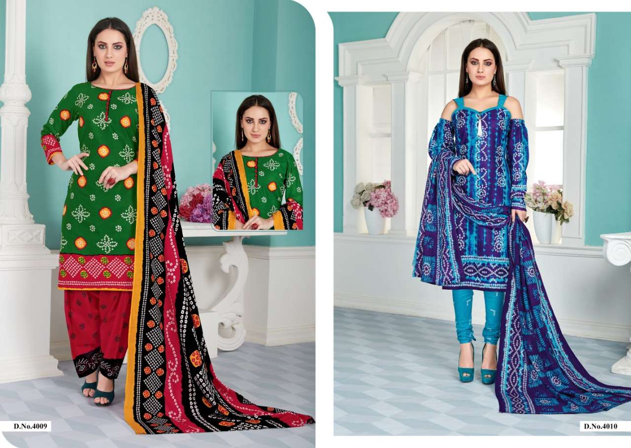 CHUNARIYA GOLD VOL-4 BY KESHAR 4001 TO 4010 SERIES DESIGNER SUITS BEAUTIFUL STYLISH FANCY COLORFUL PARTY WEAR & ETHNIC WEAR COTTON PRINTED DRESSES AT WHOLESALE PRICE