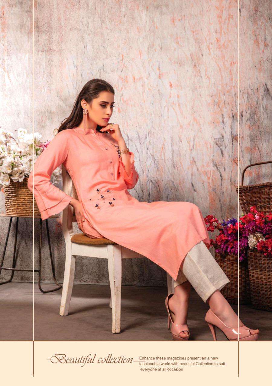 KANISHA BY MAYREE 001 TO 008 SERIES BEAUTIFUL BEAUTIFUL STYLISH FANCY COLORFUL CASUAL WEAR & ETHNIC WEAR READY TO WEAR RAYON EMBROIDERED KURTIS AT WHOLESALE PRICE