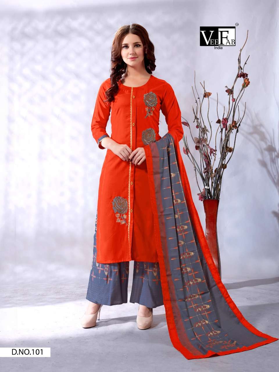 SENORITA VOL-1 BY VEE FAB 101 TO 108 SERIES DESIGNER SHARARA SUITS BEAUTIFUL STYLISH FANCY COLORFUL PARTY WEAR & OCCASIONAL WEAR RAYON EMBROIDERY DRESSES AT WHOLESALE PRICE
