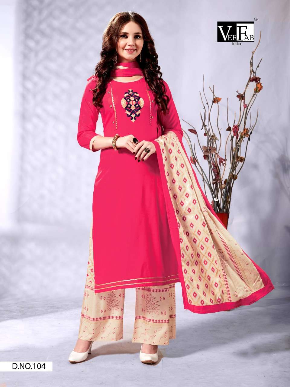 SENORITA VOL-1 BY VEE FAB 101 TO 108 SERIES DESIGNER SHARARA SUITS BEAUTIFUL STYLISH FANCY COLORFUL PARTY WEAR & OCCASIONAL WEAR RAYON EMBROIDERY DRESSES AT WHOLESALE PRICE