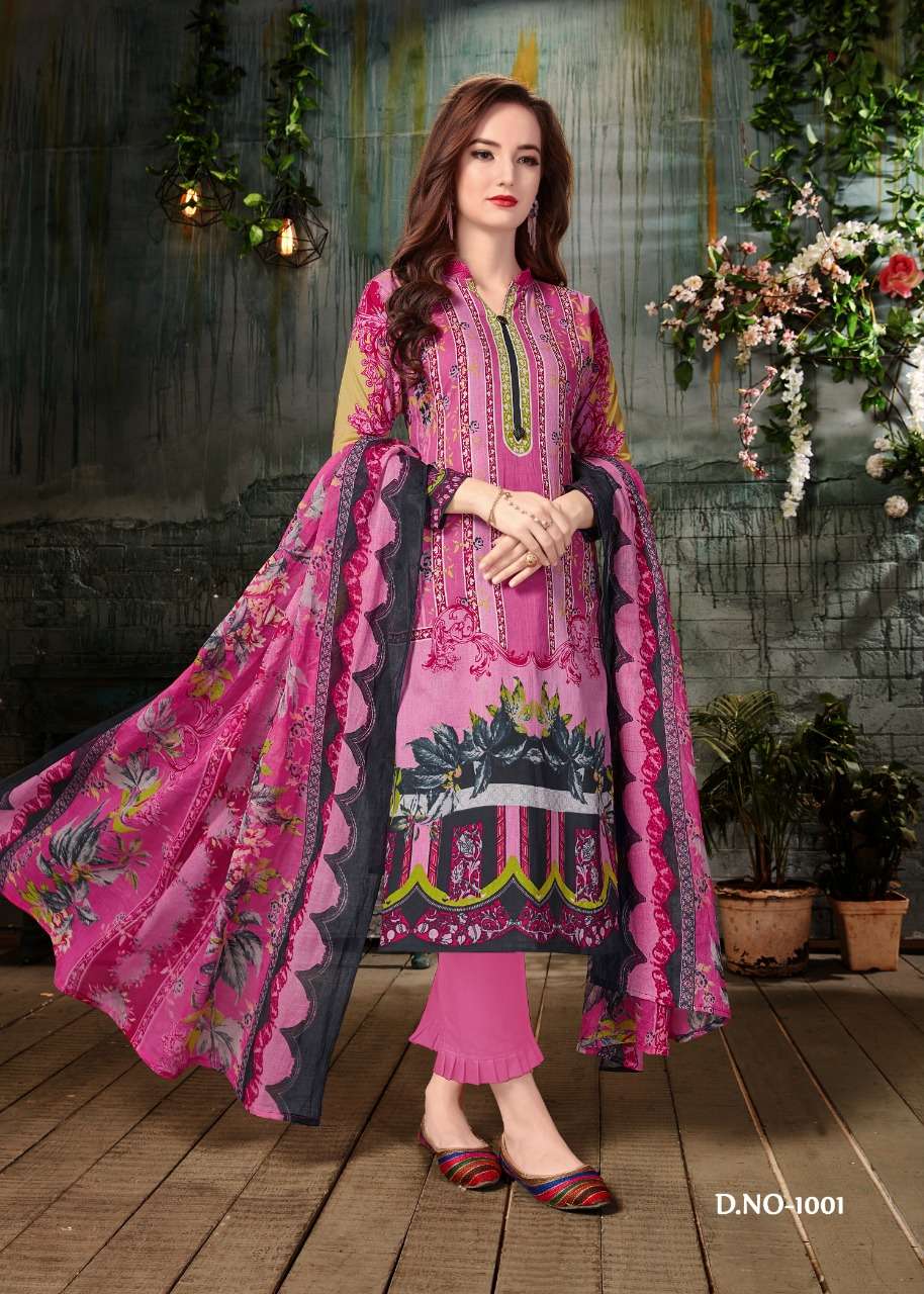 AAGHAAZ BY FARIYAS LAWN 1001 TO 1010 SERIES DESIGNER SUITS BEAUTIFUL FANCY COLORFUL STYLISH PARTY WEAR & OCCASIONAL WEAR PURE LAWN COTTON PRINTED DRESSES AT WHOLESALE PRICE