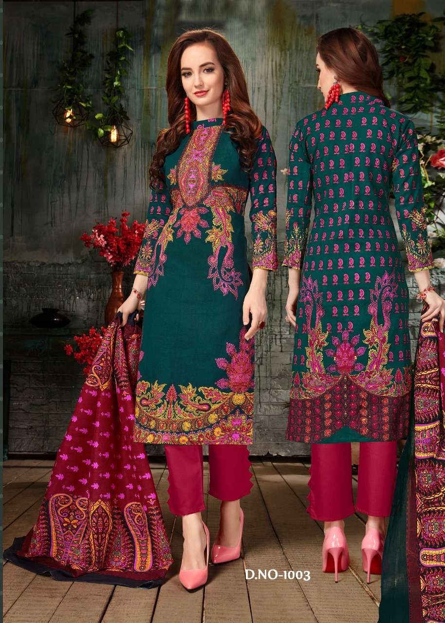 AAGHAAZ BY FARIYAS LAWN 1001 TO 1010 SERIES DESIGNER SUITS BEAUTIFUL FANCY COLORFUL STYLISH PARTY WEAR & OCCASIONAL WEAR PURE LAWN COTTON PRINTED DRESSES AT WHOLESALE PRICE