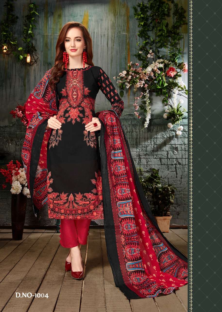 AAGHAAZ BY FARIYAS LAWN 1001 TO 1010 SERIES DESIGNER SUITS BEAUTIFUL FANCY COLORFUL STYLISH PARTY WEAR & OCCASIONAL WEAR PURE LAWN COTTON PRINTED DRESSES AT WHOLESALE PRICE