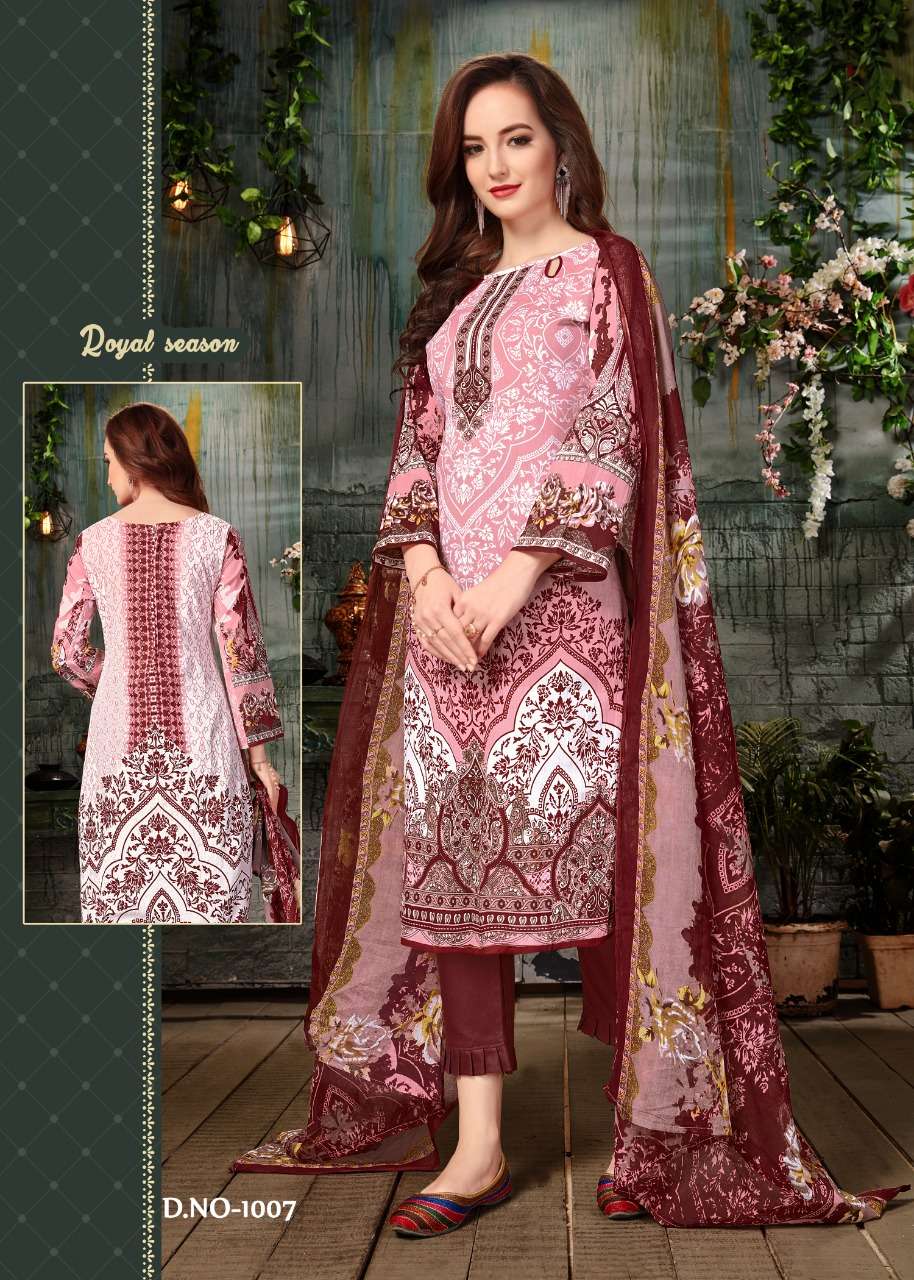 AAGHAAZ BY FARIYAS LAWN 1001 TO 1010 SERIES DESIGNER SUITS BEAUTIFUL FANCY COLORFUL STYLISH PARTY WEAR & OCCASIONAL WEAR PURE LAWN COTTON PRINTED DRESSES AT WHOLESALE PRICE