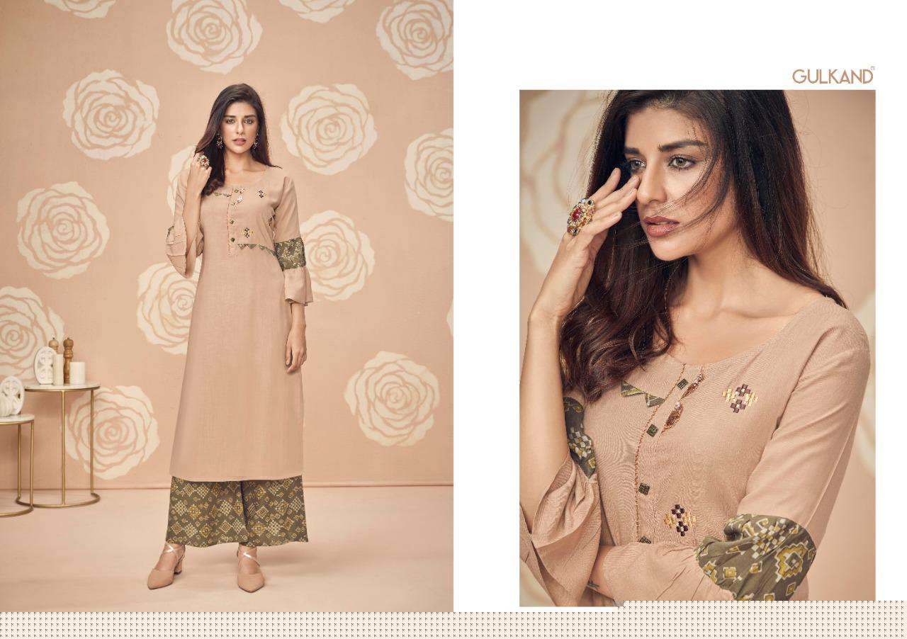 KITAB VOL-4 BY GULKAND 83 TO 90 SERIES STYLISH FANCY BEAUTIFUL COLORFUL CASUAL WEAR & ETHNIC WEAR RAYON SLUB KURTIS WITH BOTTOM AT WHOLESALE PRICE
