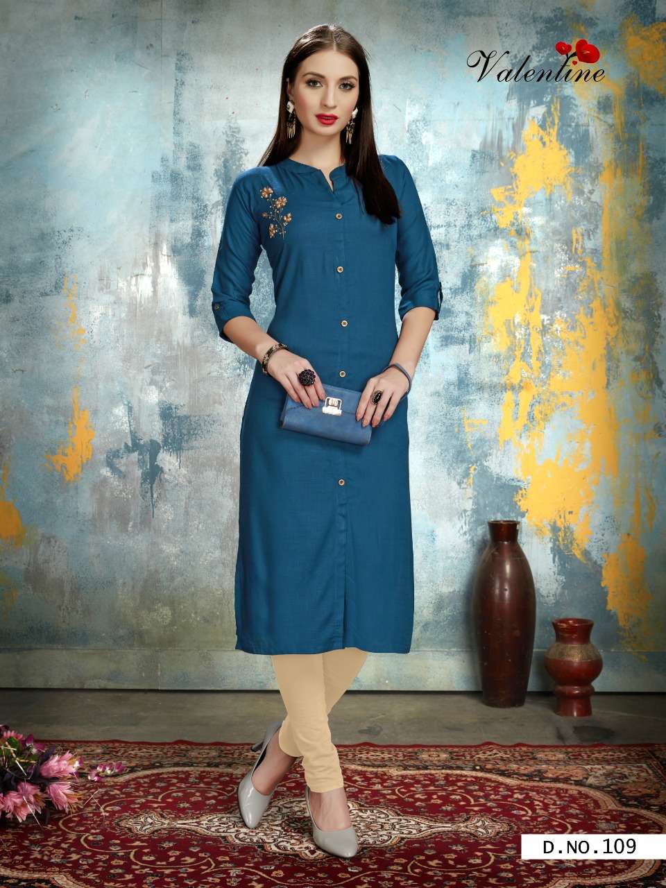 PEANUTS BY VALENTINE 101 TO 110 SERIES STYLISH FANCY BEAUTIFUL COLORFUL CASUAL WEAR & ETHNIC WEAR RAYON SLUB KURTIS AT WHOLESALE PRICE