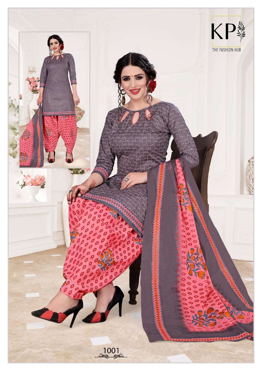 PRIYANKA PATIYALA BY KP 1001 TO 1010 SERIES DESIGNER PATIYALA SUITS COLLECTION BEAUTIFUL STYLISH FANCY COLORFUL PARTY WEAR & ETHNIC WEAR PURE COTTON PRINTED DRESSES AT WHOLESALE PRICE