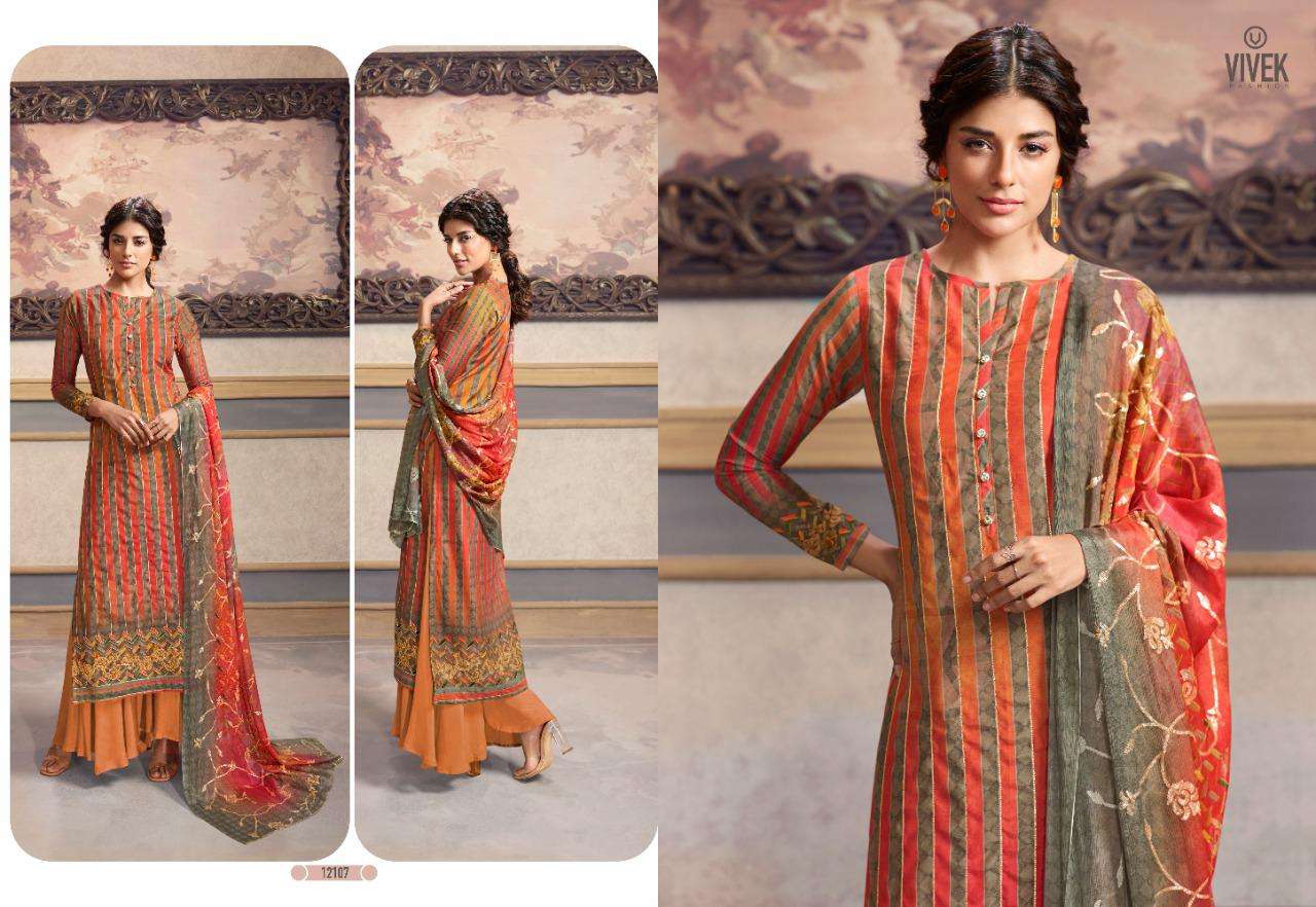 PARINA VOL-8 BY VIBEK FASHION 12101 TO 12108 SERIES DESIGNER SHARARA SUITS BEAUTIFUL STYLISH FANCY COLORFUL PARTY WEAR & OCCASIONAL WEAR PURE MUSLIN SILK DIGITAL PRINTED DRESSES AT WHOLESALE PRICE