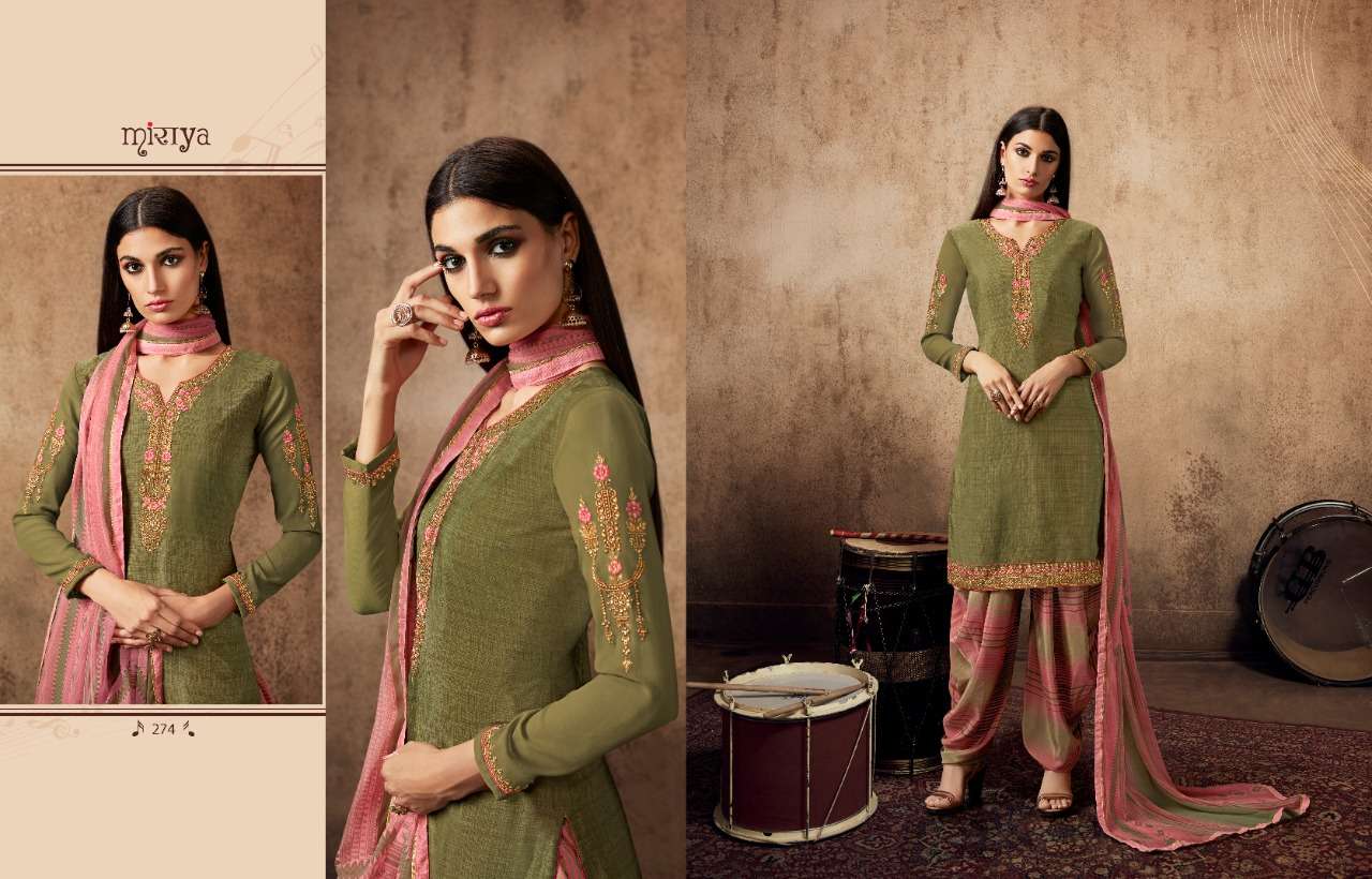 MIRAYA VOL-7 BY AARAV TRENDZ 267 TO 278 SERIES DESIGNER PATIYALA SUITS COLLECTION BEAUTIFUL STYLISH FANCY COLORFUL PARTY WEAR & ETHNIC WEAR HEAVY FRENCH CRAPE NEGATIVE PRINTED DRESSES AT WHOLESALE PRICE