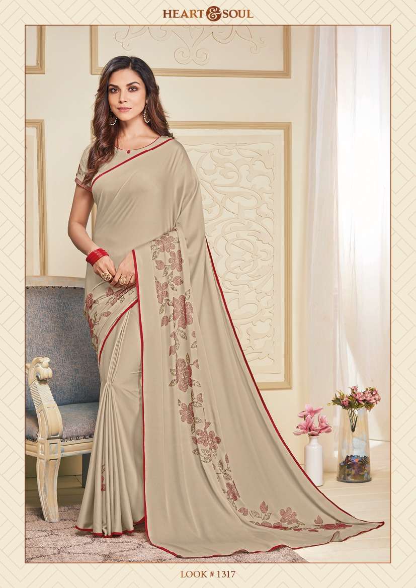 MONISHA BY HEART AND SOUL 1316 TO 1321 SERIES INDIAN TRADITIONAL WEAR COLLECTION BEAUTIFUL STYLISH FANCY COLORFUL PARTY WEAR & OCCASIONAL WEAR GEORGETTE SAREES AT WHOLESALE PRICE