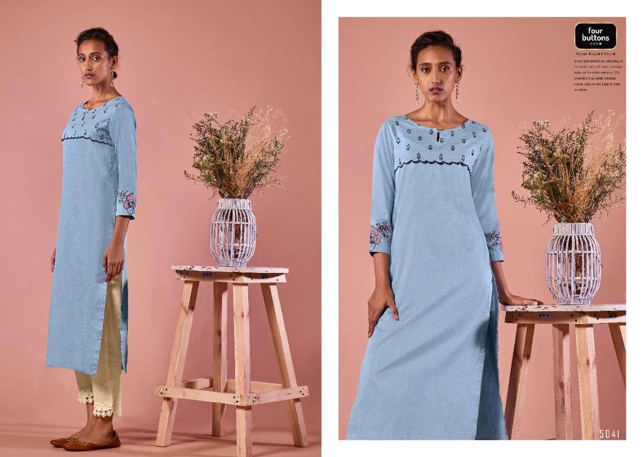 COLORS VOL-7 BY R9 5041 TO 5048 SERIES STYLISH FANCY BEAUTIFUL COLORFUL CASUAL WEAR & ETHNIC WEAR HEAVY PURE COTTON DOBBY KURTIS AT WHOLESALE PRICE