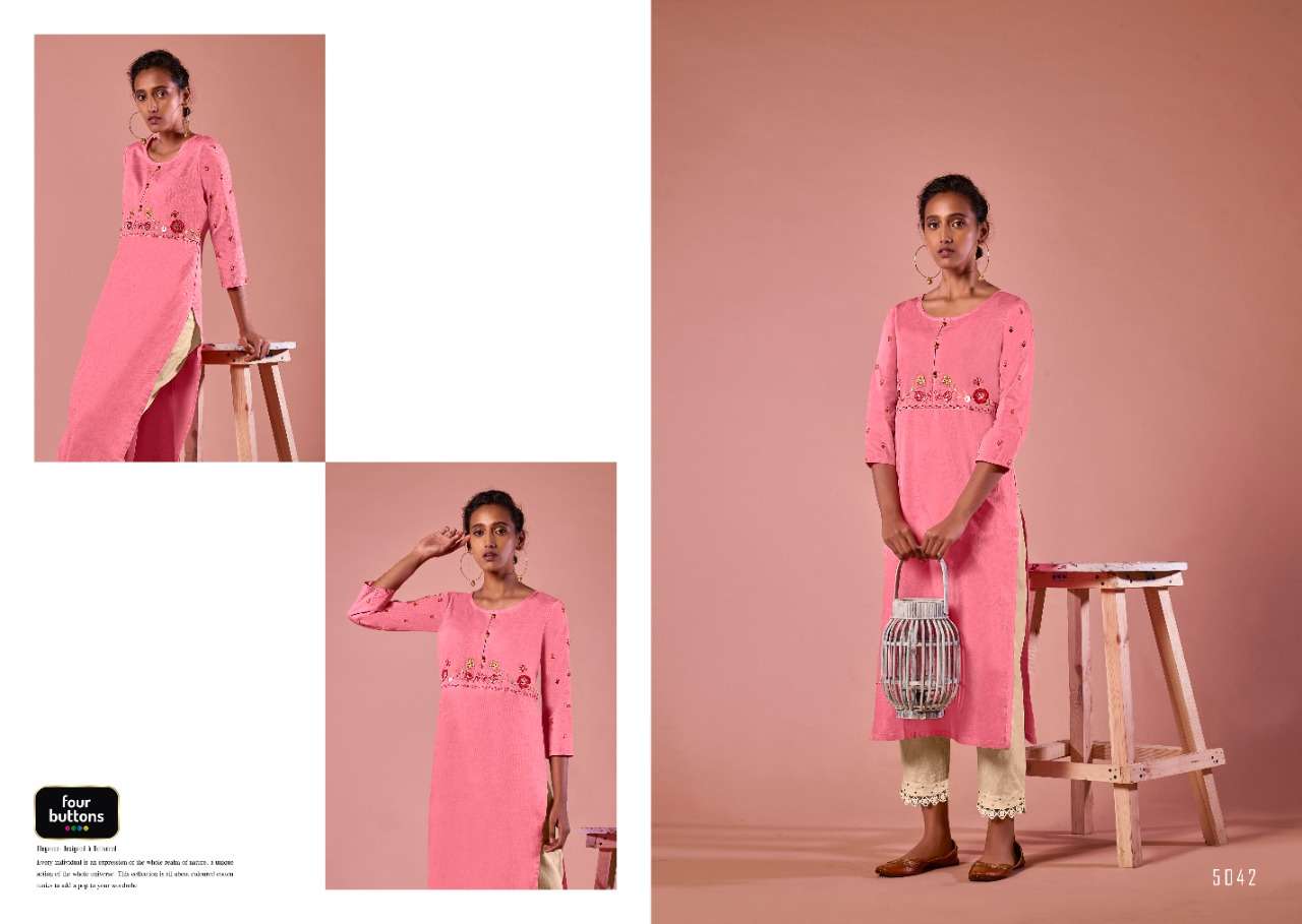 COLORS VOL-7 BY R9 5041 TO 5048 SERIES STYLISH FANCY BEAUTIFUL COLORFUL CASUAL WEAR & ETHNIC WEAR HEAVY PURE COTTON DOBBY KURTIS AT WHOLESALE PRICE