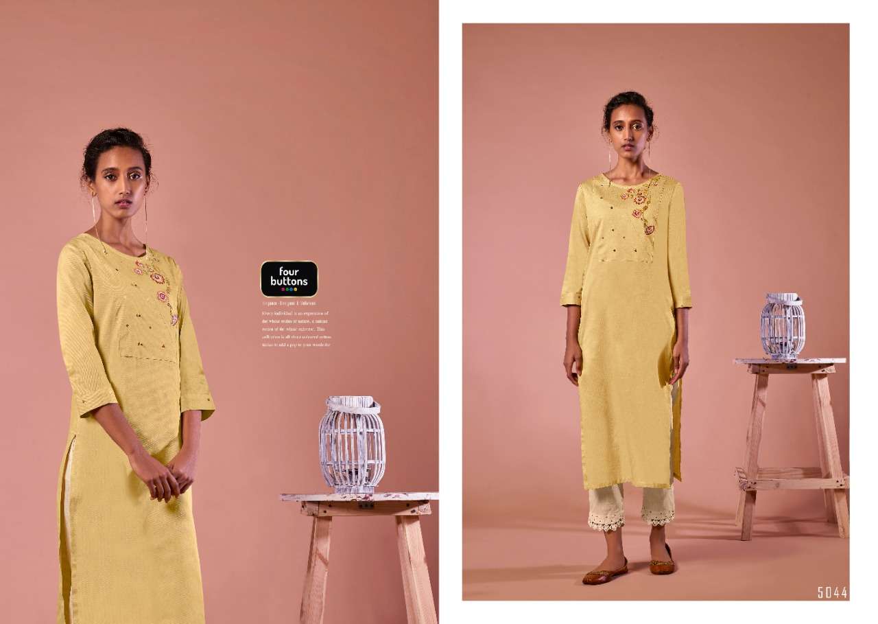 COLORS VOL-7 BY R9 5041 TO 5048 SERIES STYLISH FANCY BEAUTIFUL COLORFUL CASUAL WEAR & ETHNIC WEAR HEAVY PURE COTTON DOBBY KURTIS AT WHOLESALE PRICE