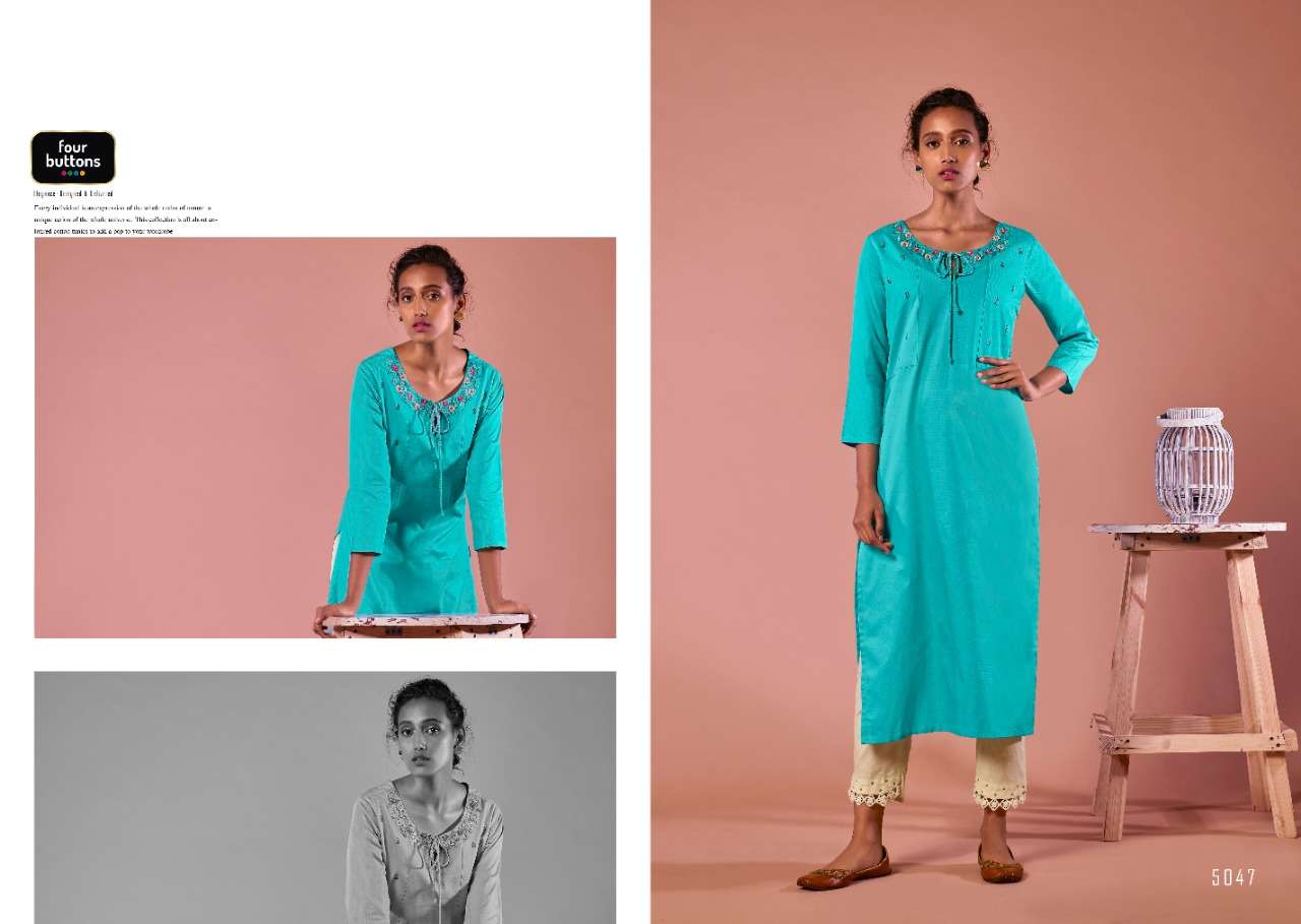 COLORS VOL-7 BY R9 5041 TO 5048 SERIES STYLISH FANCY BEAUTIFUL COLORFUL CASUAL WEAR & ETHNIC WEAR HEAVY PURE COTTON DOBBY KURTIS AT WHOLESALE PRICE