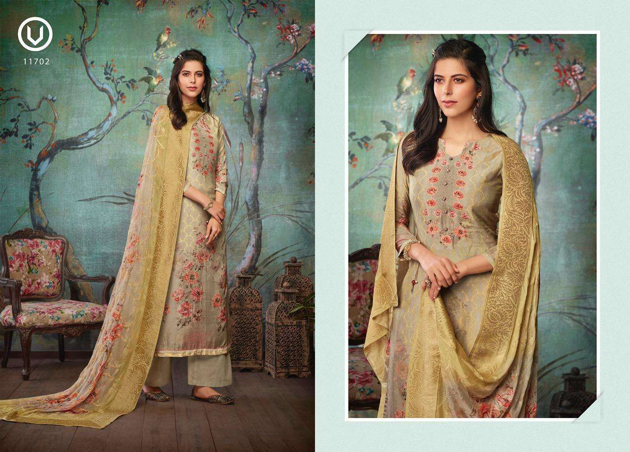 ROMA VOL-2 BY VIVEK FASHION 11701 TO 11708 SERIES DESIGNER SHARARA SUITS BEAUTIFUL STYLISH FANCY COLORFUL PARTY WEAR & OCCASIONAL WEAR PURE MUSLIN DIGITAL PRINTED DRESSES AT WHOLESALE PRICE