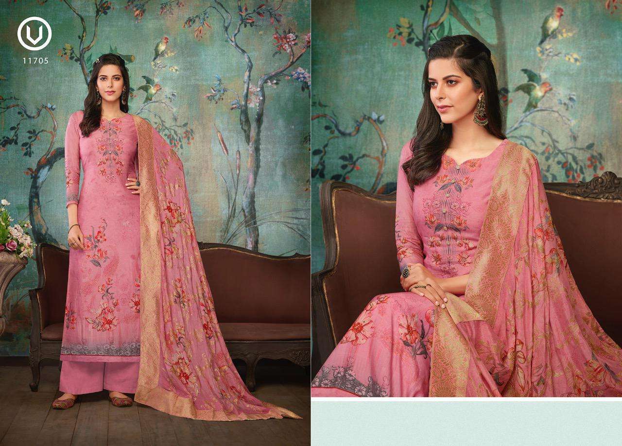 ROMA VOL-2 BY VIVEK FASHION 11701 TO 11708 SERIES DESIGNER SHARARA SUITS BEAUTIFUL STYLISH FANCY COLORFUL PARTY WEAR & OCCASIONAL WEAR PURE MUSLIN DIGITAL PRINTED DRESSES AT WHOLESALE PRICE