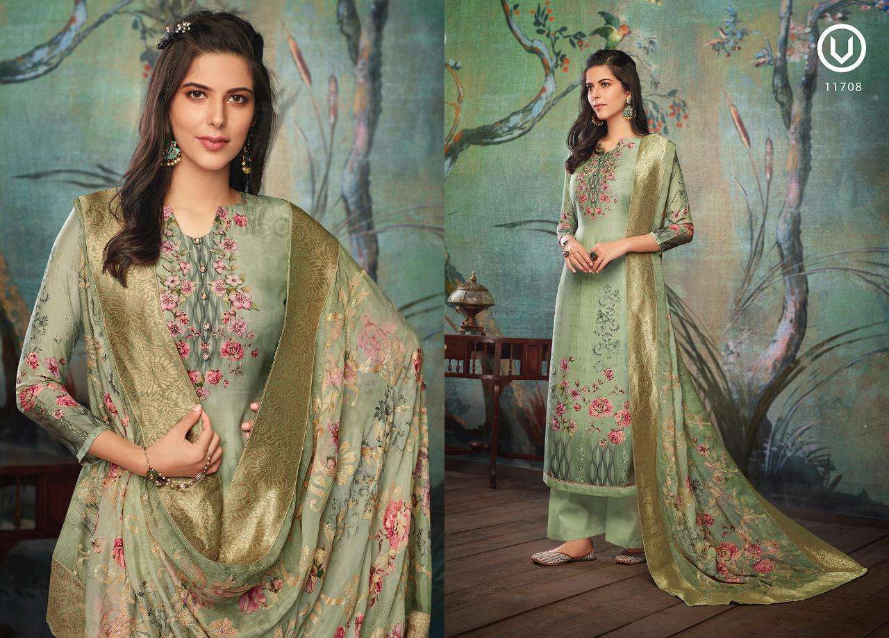 ROMA VOL-2 BY VIVEK FASHION 11701 TO 11708 SERIES DESIGNER SHARARA SUITS BEAUTIFUL STYLISH FANCY COLORFUL PARTY WEAR & OCCASIONAL WEAR PURE MUSLIN DIGITAL PRINTED DRESSES AT WHOLESALE PRICE