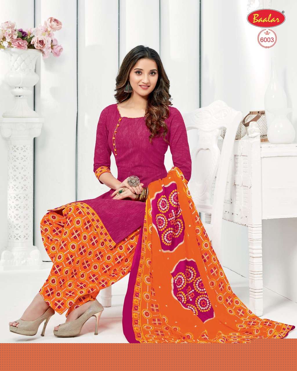 ELEGANCE ZAARA VOL-6 BY BAALAR FASHION 6003 TO 6032 SERIES BEAUTIFUL SUITS STYLISH FANCY COLORFUL PARTY WEAR & OCCASIONAL WEAR COTTON PRINTED DRESSES AT WHOLESALE PRICE