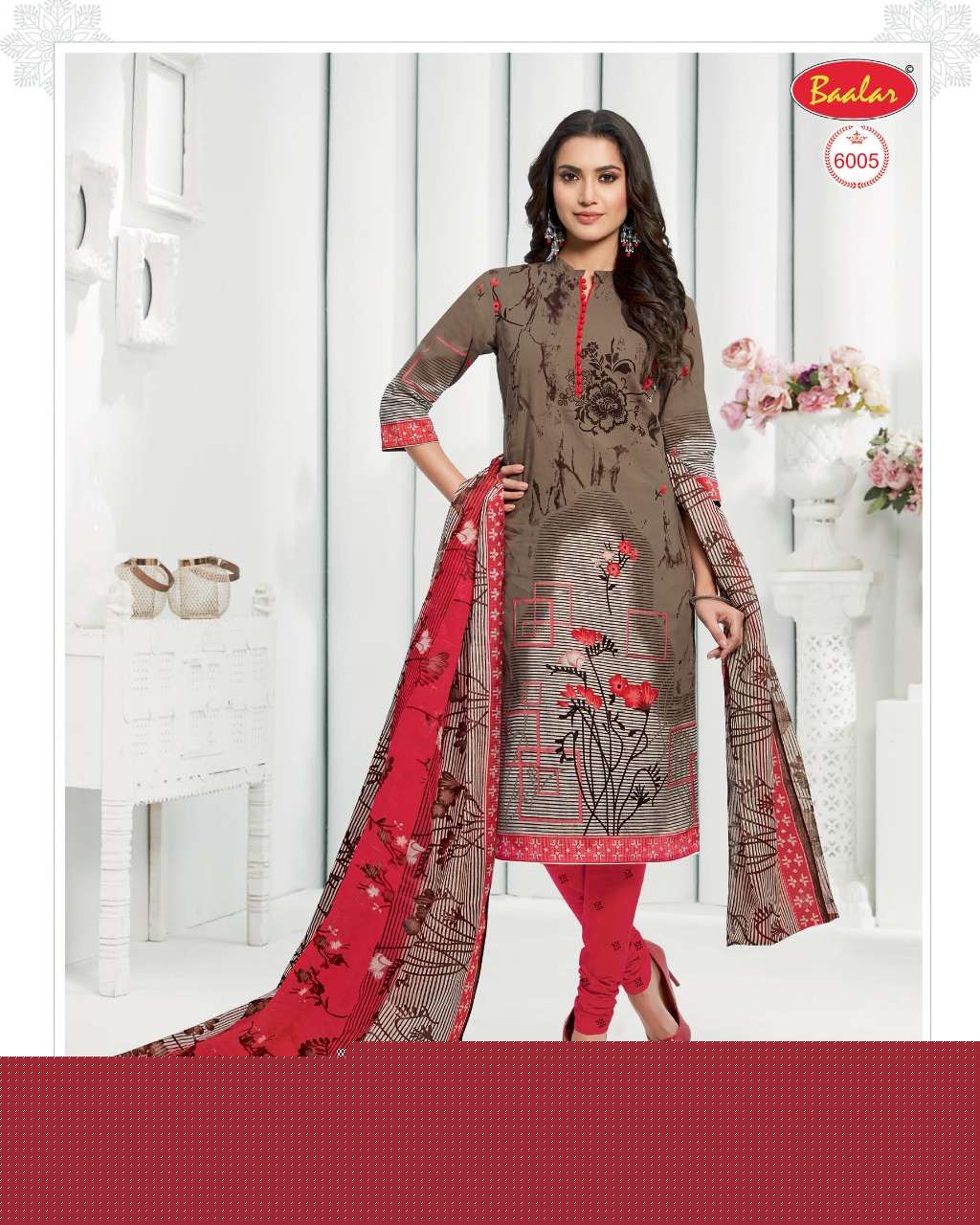 ELEGANCE ZAARA VOL-6 BY BAALAR FASHION 6003 TO 6032 SERIES BEAUTIFUL SUITS STYLISH FANCY COLORFUL PARTY WEAR & OCCASIONAL WEAR COTTON PRINTED DRESSES AT WHOLESALE PRICE