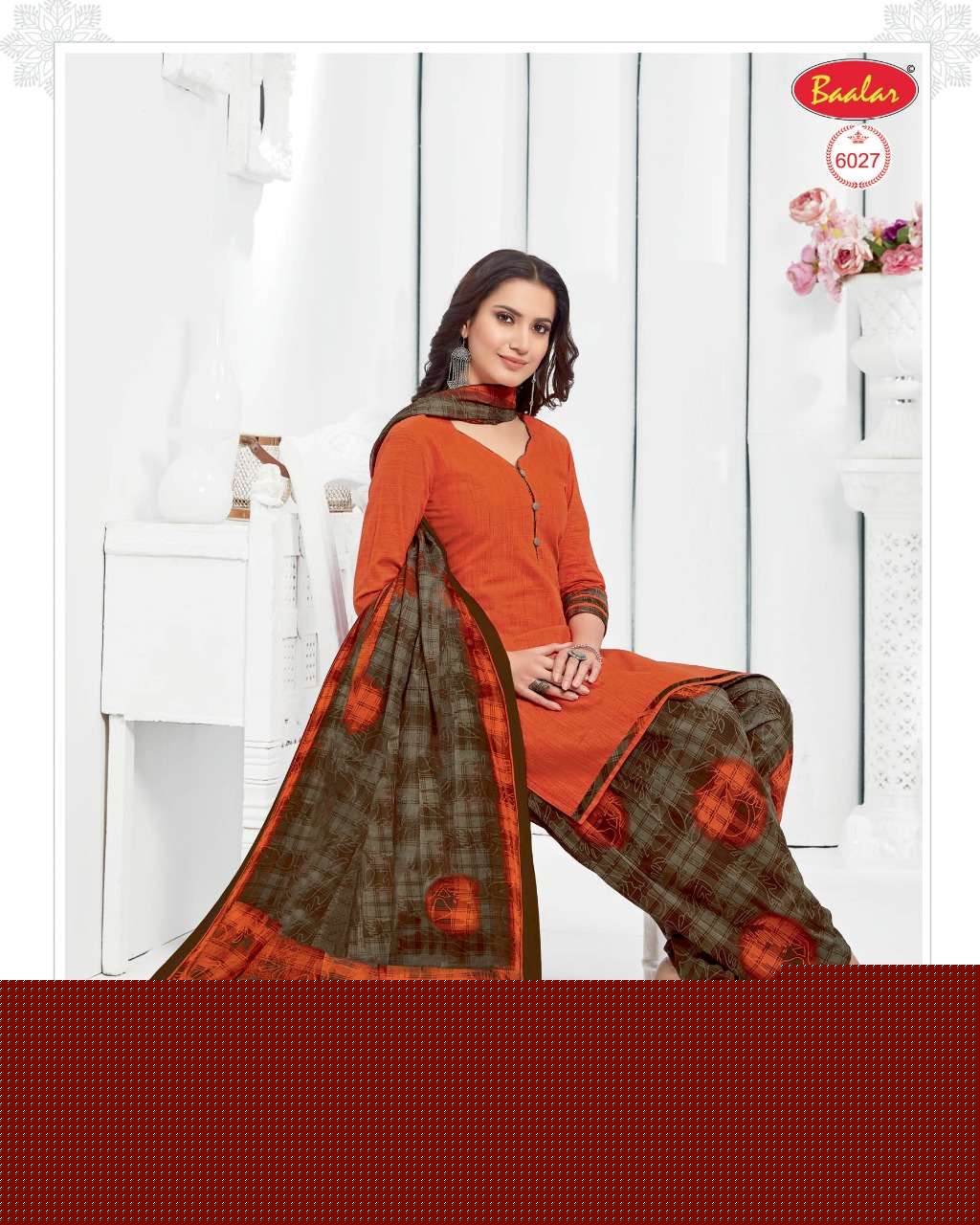 ELEGANCE ZAARA VOL-6 BY BAALAR FASHION 6003 TO 6032 SERIES BEAUTIFUL SUITS STYLISH FANCY COLORFUL PARTY WEAR & OCCASIONAL WEAR COTTON PRINTED DRESSES AT WHOLESALE PRICE