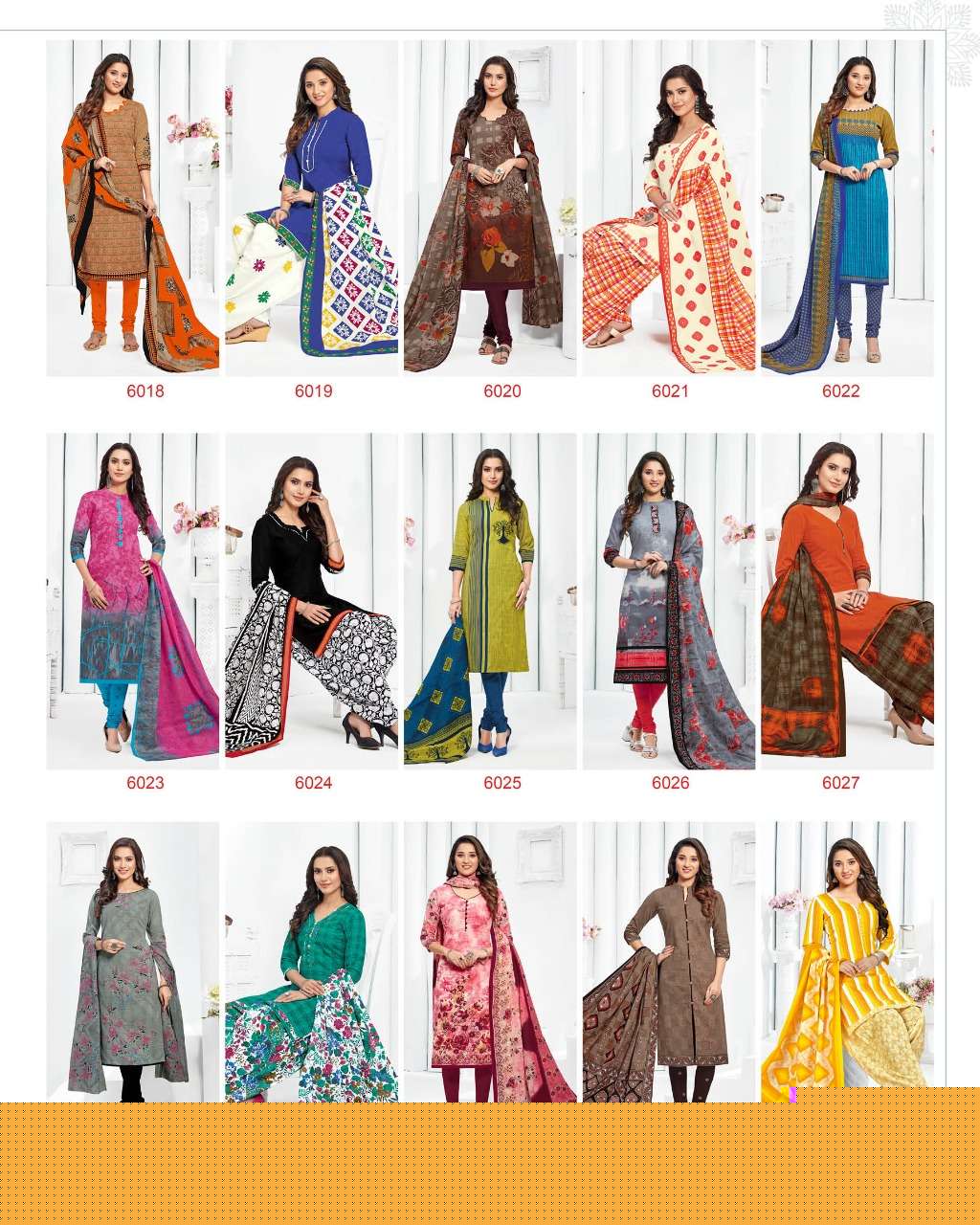 ELEGANCE ZAARA VOL-6 BY BAALAR FASHION 6003 TO 6032 SERIES BEAUTIFUL SUITS STYLISH FANCY COLORFUL PARTY WEAR & OCCASIONAL WEAR COTTON PRINTED DRESSES AT WHOLESALE PRICE