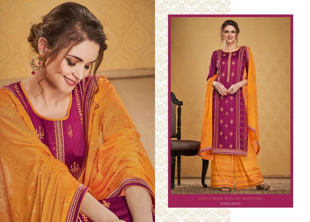 SAFARI BY RAMAIYA 10171 TO 10178 SERIES BEAUTIFUL SUITS STYLISH FANCY COLORFUL PARTY WEAR & OCCASIONAL WEAR JAM SILK WITH EMBROIDERY DRESSES AT WHOLESALE PRICE