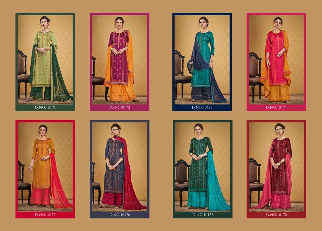 SAFARI BY RAMAIYA 10171 TO 10178 SERIES BEAUTIFUL SUITS STYLISH FANCY COLORFUL PARTY WEAR & OCCASIONAL WEAR JAM SILK WITH EMBROIDERY DRESSES AT WHOLESALE PRICE