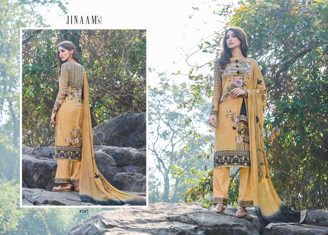 ADEENA BY JINAAMS DRESSES 8247 TO 8255 SERIES BEAUTIFUL SUITS STYLISH FANCY COLORFUL PARTY WEAR & OCCASIONAL WEAR COTTON SATIN DIGITAL PRINTED DRESSES AT WHOLESALE PRICE