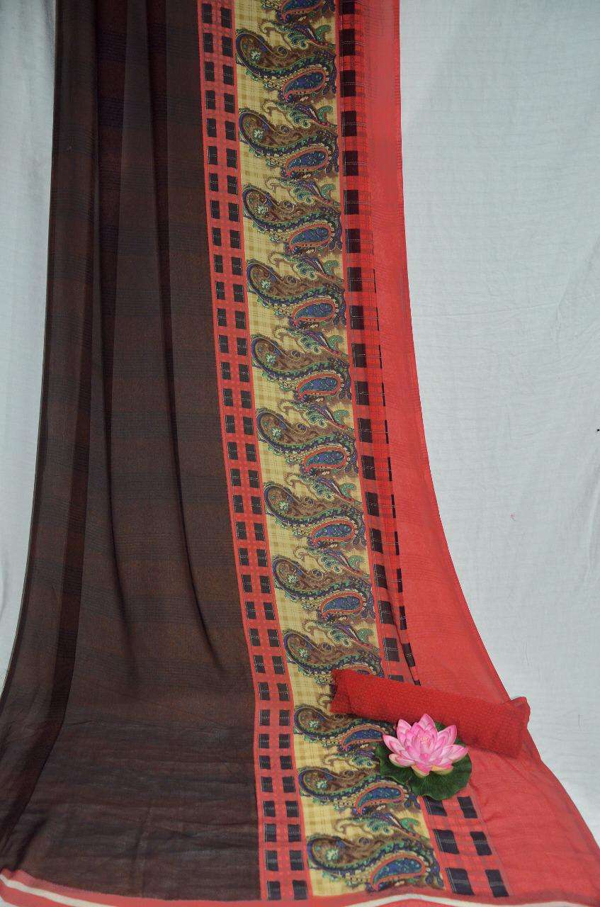 NON CATALOG BY VRANDA FASHION 1001 TO 1010 SERIES INDIAN TRADITIONAL WEAR COLLECTION BEAUTIFUL STYLISH FANCY COLORFUL PARTY WEAR & OCCASIONAL WEAR GEORGETTE SAREES AT WHOLESALE PRICE