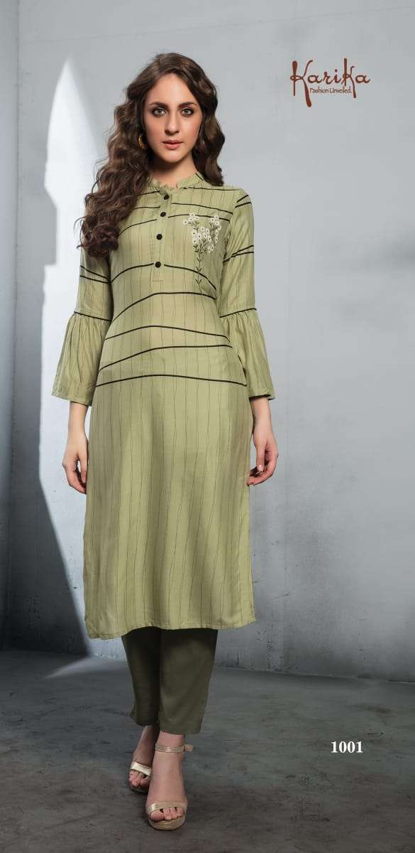 MELANGE BY KARTIKA FASHIONS 1001 TO 1006 SERIES BEAUTIFUL STYLISH FANCY COLORFUL CASUAL WEAR & ETHNIC WEAR & READY TO WEAR VISCOSE RAYON PRINTED KURTIS AT WHOLESALE PRICE