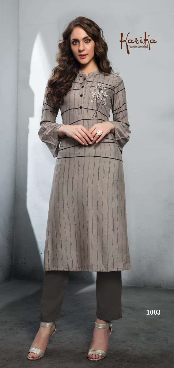 MELANGE BY KARTIKA FASHIONS 1001 TO 1006 SERIES BEAUTIFUL STYLISH FANCY COLORFUL CASUAL WEAR & ETHNIC WEAR & READY TO WEAR VISCOSE RAYON PRINTED KURTIS AT WHOLESALE PRICE