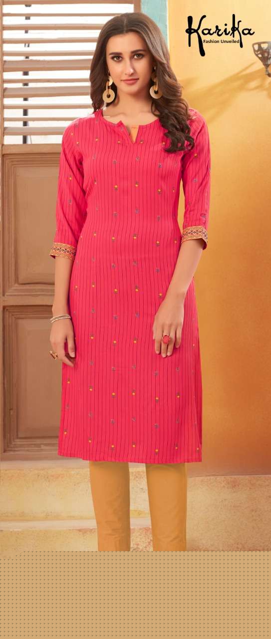 SPARKLE BY KARIKA A TO F SERIES BEAUTIFUL STYLISH FANCY COLORFUL CASUAL WEAR & ETHNIC WEAR & READY TO WEAR VISCOSE RAYON PRINTED KURTIS AT WHOLESALE PRICE