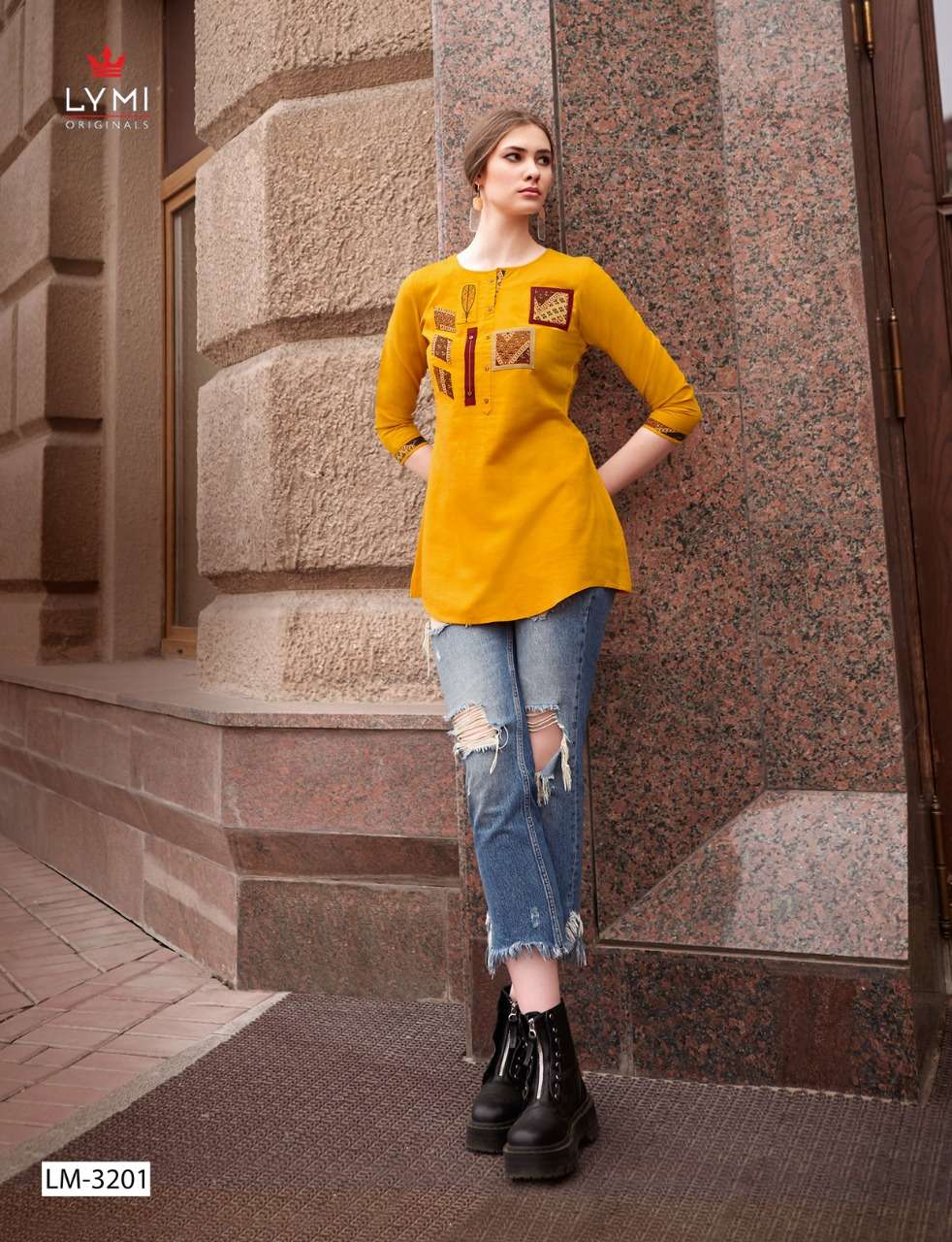 INSPIRE BY LYMI ORIGINAL 3201 TO 3208 SERIES BEAUTIFUL STYLISH FANCY COLORFUL CASUAL WEAR & ETHNIC WEAR RAYON FLEX WITH EMBROIDERY TOPS AT WHOLESALE PRICE