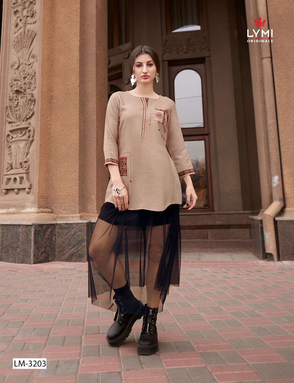 INSPIRE BY LYMI ORIGINAL 3201 TO 3208 SERIES BEAUTIFUL STYLISH FANCY COLORFUL CASUAL WEAR & ETHNIC WEAR RAYON FLEX WITH EMBROIDERY TOPS AT WHOLESALE PRICE