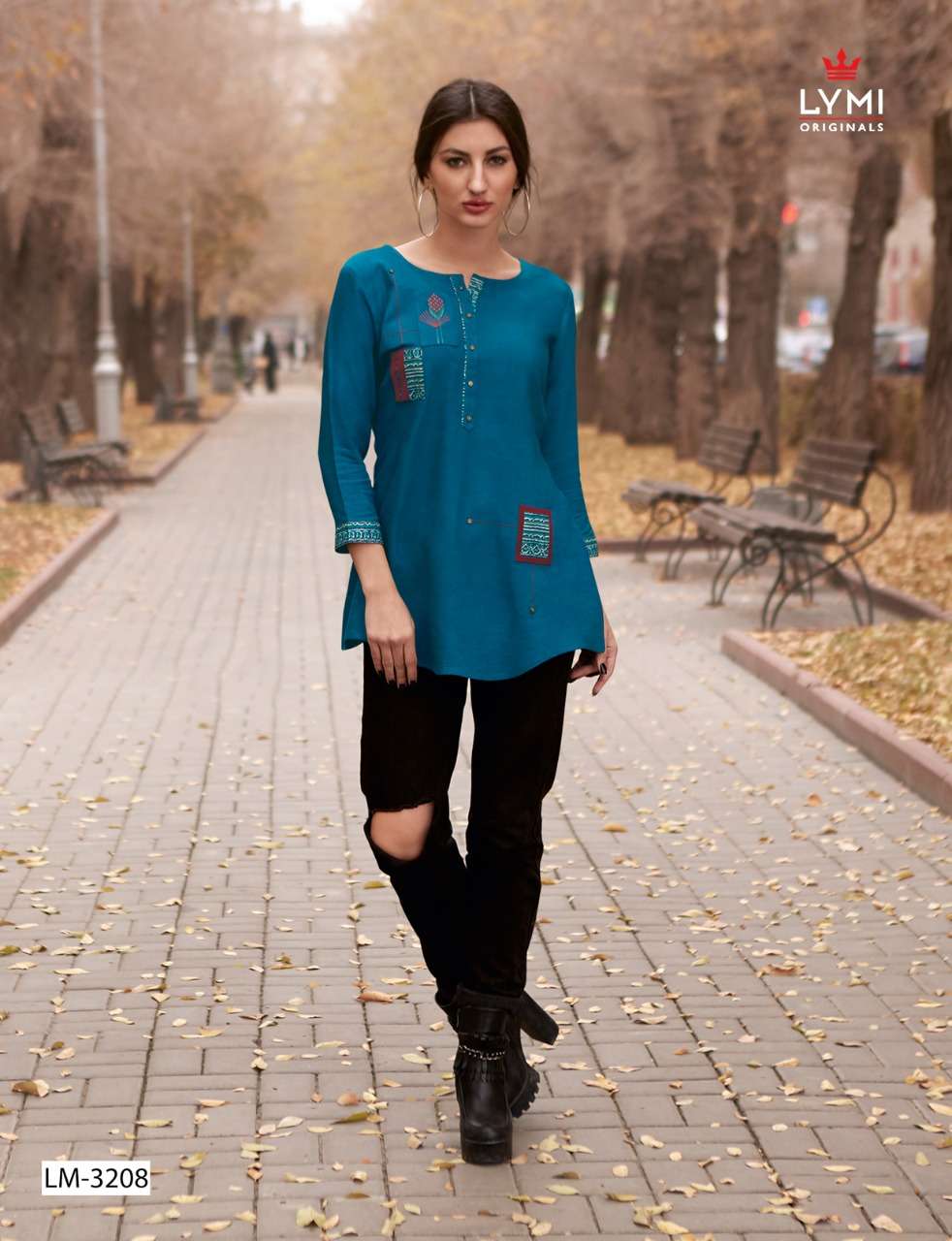 INSPIRE BY LYMI ORIGINAL 3201 TO 3208 SERIES BEAUTIFUL STYLISH FANCY COLORFUL CASUAL WEAR & ETHNIC WEAR RAYON FLEX WITH EMBROIDERY TOPS AT WHOLESALE PRICE