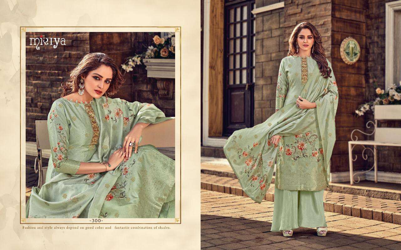 MIRAYA VOL-14 BY AARAV TRENDZ 297 TO 304 SERIES DESIGNER SHARARA SUITS BEAUTIFUL STYLISH FANCY COLORFUL PARTY WEAR & OCCASIONAL WEAR BANARASI JACQUARD DIGITAL PRINTED DRESSES AT WHOLESALE PRICE