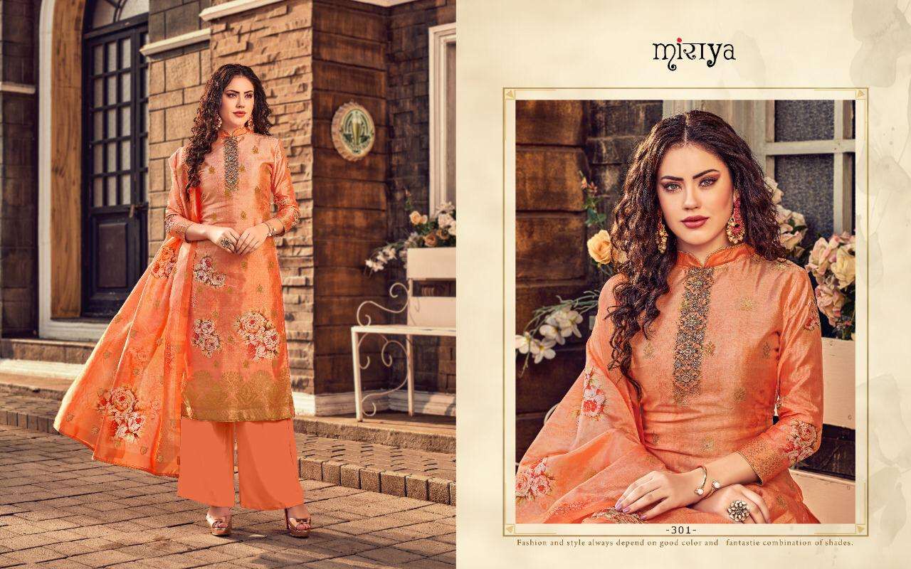 MIRAYA VOL-14 BY AARAV TRENDZ 297 TO 304 SERIES DESIGNER SHARARA SUITS BEAUTIFUL STYLISH FANCY COLORFUL PARTY WEAR & OCCASIONAL WEAR BANARASI JACQUARD DIGITAL PRINTED DRESSES AT WHOLESALE PRICE