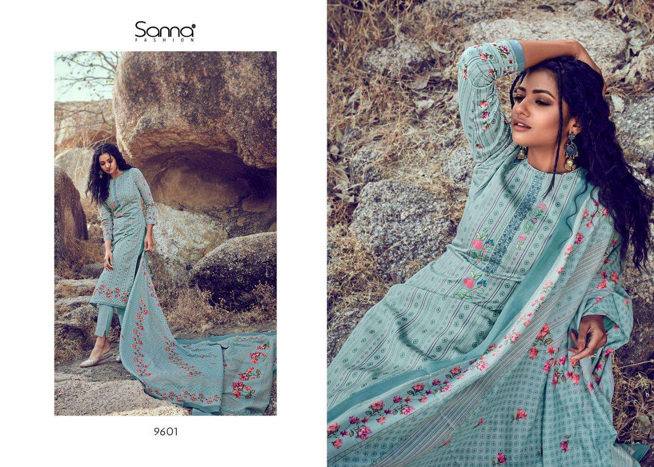 SAHEERA BY SANNA FASHION 9601 TO 6910 SERIES BEAUTIFUL SUITS STYLISH FANCY COLORFUL PARTY WEAR & OCCASIONAL WEAR PURE AZ COTTON JAM SILK DIGITAL PRINTED DRESSES AT WHOLESALE PRICE