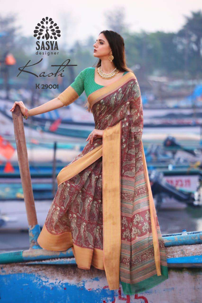 KASTI BY SASYA DESIGNER 29001 TO 29010 SERIES INDIAN TRADITIONAL WEAR COLLECTION BEAUTIFUL STYLISH FANCY COLORFUL PARTY WEAR & OCCASIONAL WEAR SOFT COTTON SAREES AT WHOLESALE PRICE