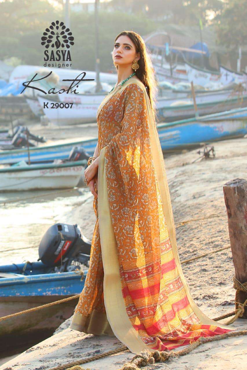 KASTI BY SASYA DESIGNER 29001 TO 29010 SERIES INDIAN TRADITIONAL WEAR COLLECTION BEAUTIFUL STYLISH FANCY COLORFUL PARTY WEAR & OCCASIONAL WEAR SOFT COTTON SAREES AT WHOLESALE PRICE