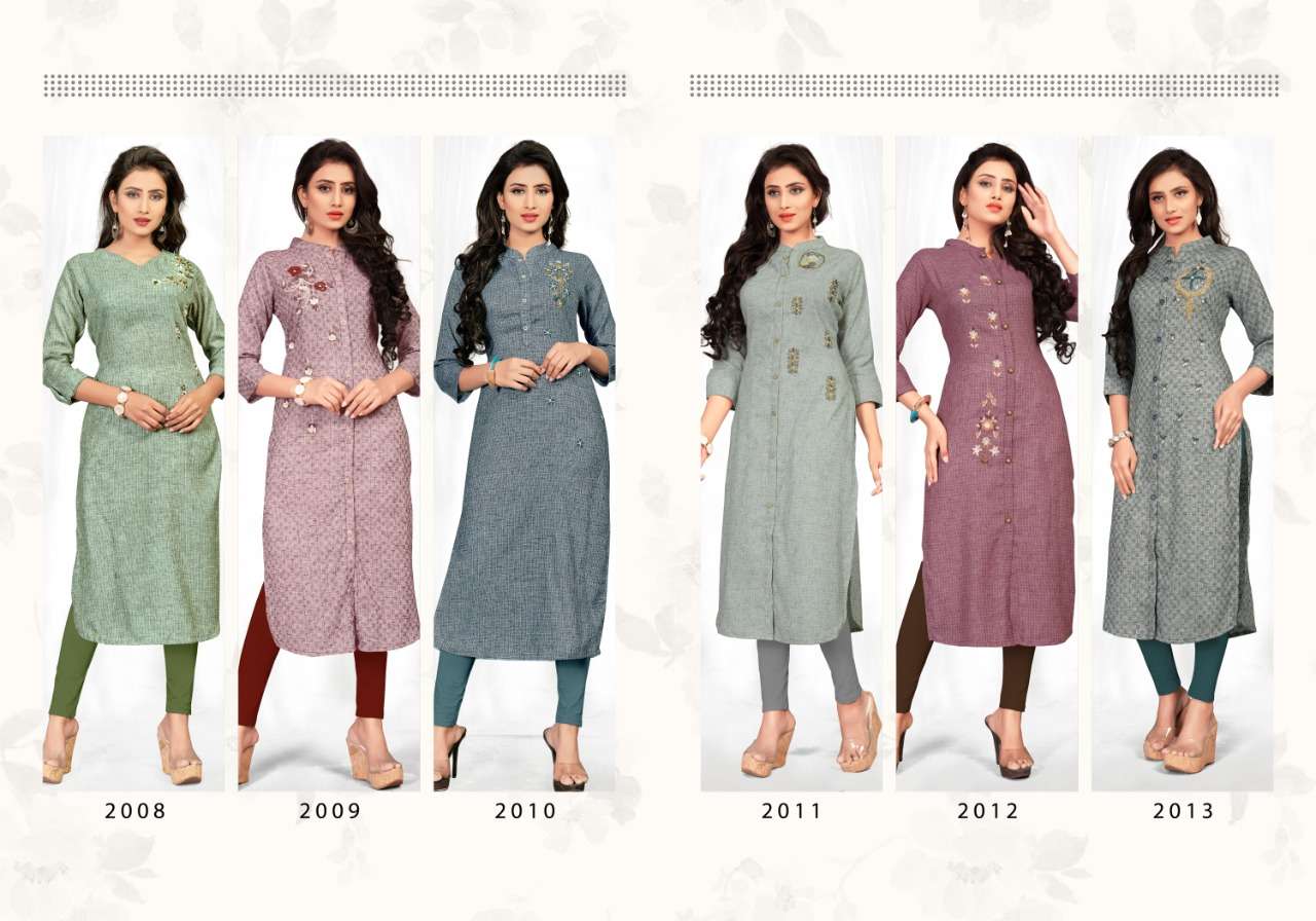 NAYANTARA BY NEETI CREATION 2008 TO 2013 SERIES BEAUTIFUL STYLISH FANCY COLORFUL CASUAL WEAR & ETHNIC WEAR HEAVY FANCY FABRIC EMBROIDERED KURTIS AT WHOLESALE PRICE