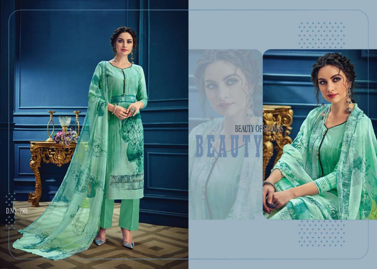 SHAZIA BY KESAR 7501 TO 7510 SERIES BEAUTIFUL SUITS STYLISH FANCY COLORFUL PARTY WEAR & OCCASIONAL WEAR PURE LAWN SUPERIOR COTTON DRESSES AT WHOLESALE PRICE