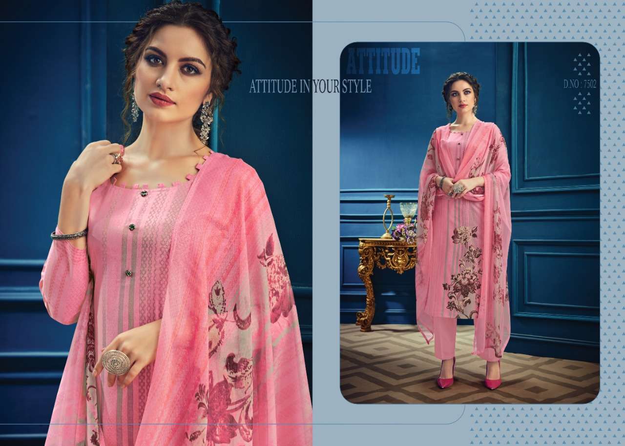 SHAZIA BY KESAR 7501 TO 7510 SERIES BEAUTIFUL SUITS STYLISH FANCY COLORFUL PARTY WEAR & OCCASIONAL WEAR PURE LAWN SUPERIOR COTTON DRESSES AT WHOLESALE PRICE