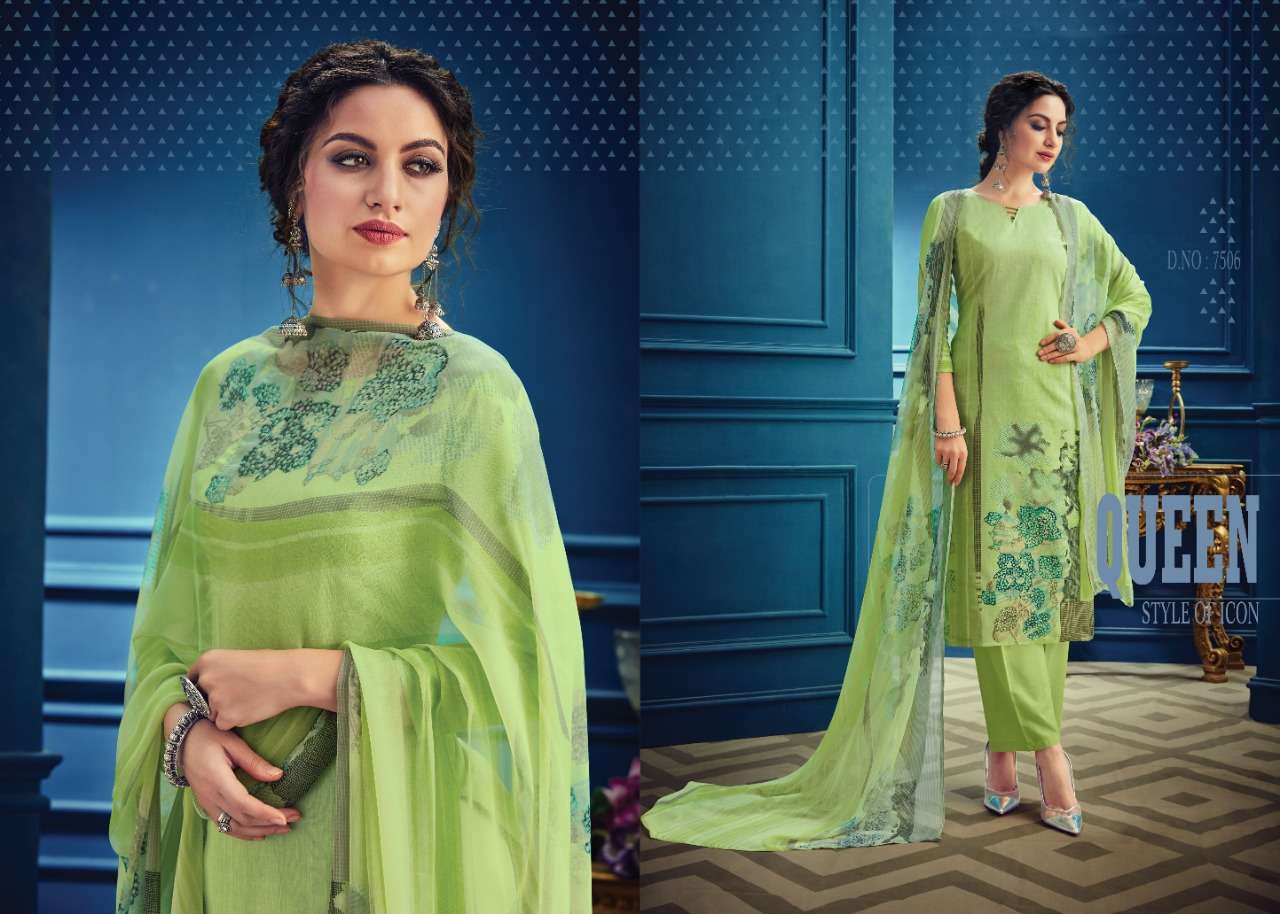 SHAZIA BY KESAR 7501 TO 7510 SERIES BEAUTIFUL SUITS STYLISH FANCY COLORFUL PARTY WEAR & OCCASIONAL WEAR PURE LAWN SUPERIOR COTTON DRESSES AT WHOLESALE PRICE