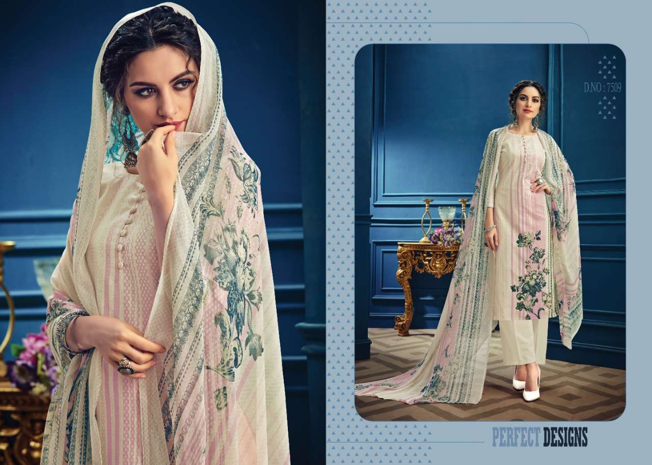 SHAZIA BY KESAR 7501 TO 7510 SERIES BEAUTIFUL SUITS STYLISH FANCY COLORFUL PARTY WEAR & OCCASIONAL WEAR PURE LAWN SUPERIOR COTTON DRESSES AT WHOLESALE PRICE