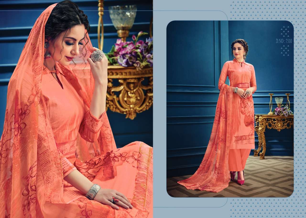 SHAZIA BY KESAR 7501 TO 7510 SERIES BEAUTIFUL SUITS STYLISH FANCY COLORFUL PARTY WEAR & OCCASIONAL WEAR PURE LAWN SUPERIOR COTTON DRESSES AT WHOLESALE PRICE